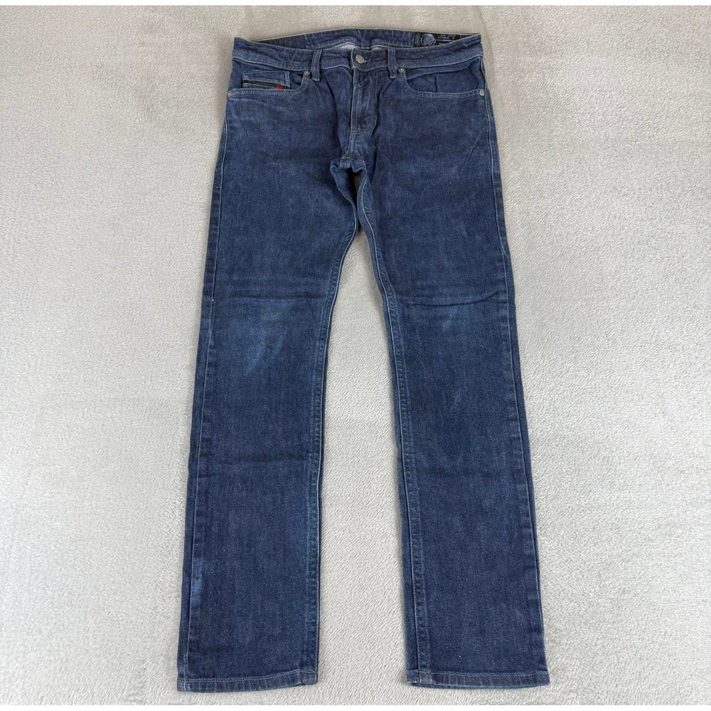 Diesel Thommer Slim Skinny Jeans Mens 32x30 Dark Blue Denim Distressed Stretch